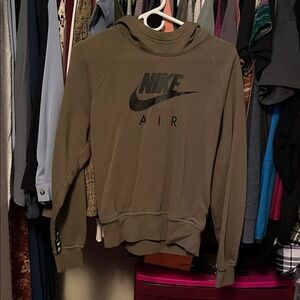 Nike woman’s olive green Hoodie Sweater